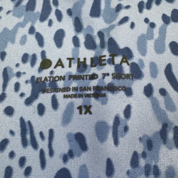 Athleta Elation Printed 7" Inseam Workout Athletic Bike Shorts Women's Size 1X - Picture 4 of 6